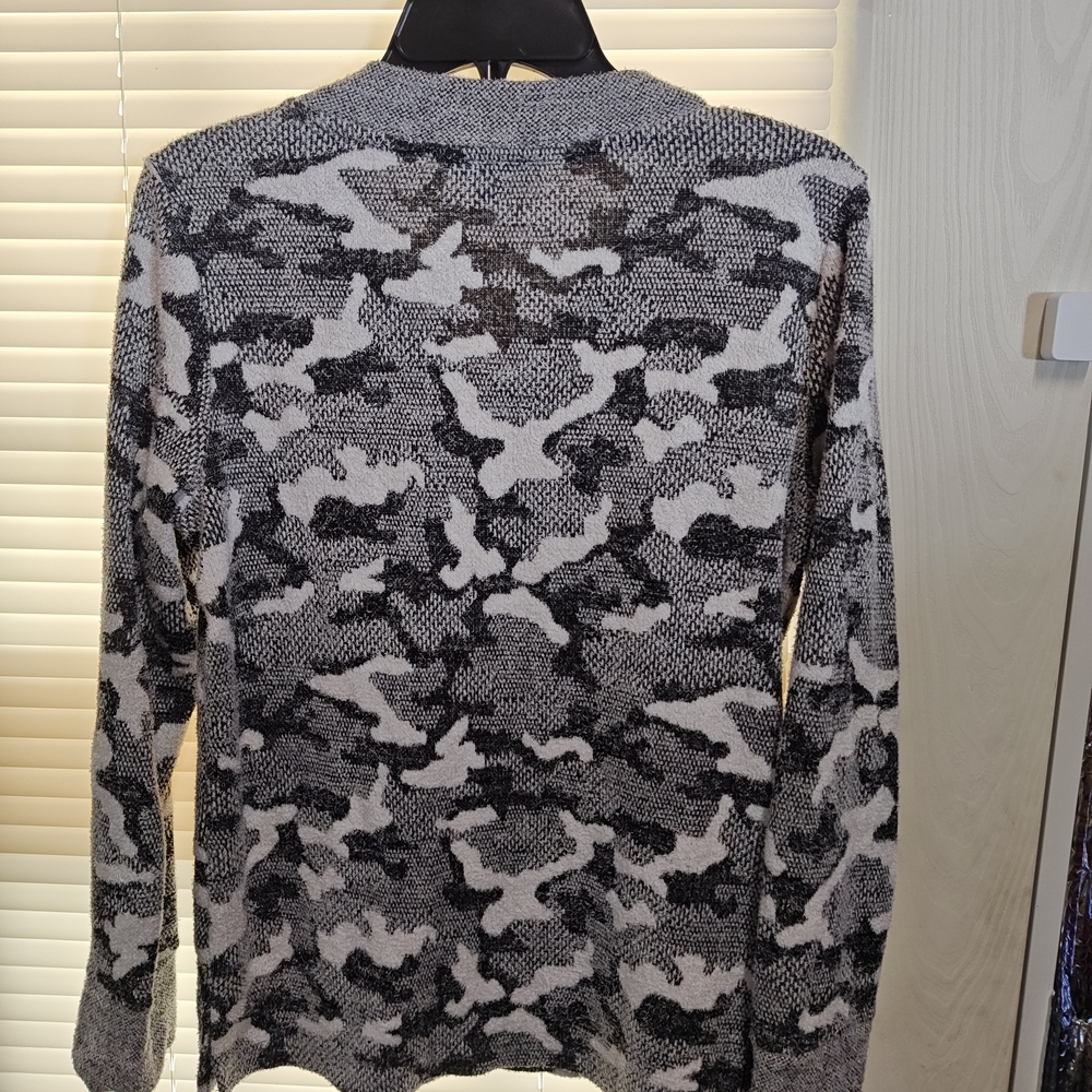 Tribal Black and Gray Camouflage Sweater - Picture 2 of 3